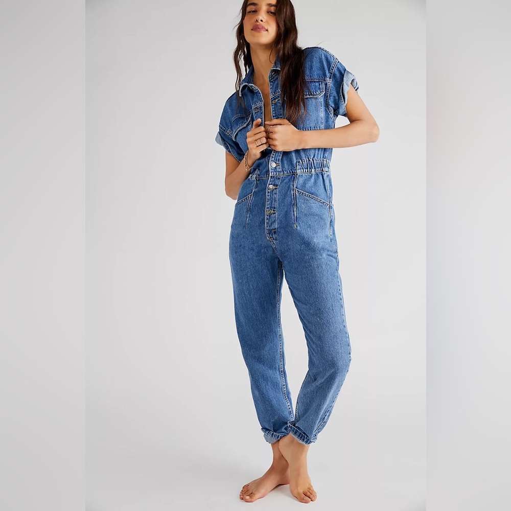 Free People - Marci Coverall (Sapphire Blue)